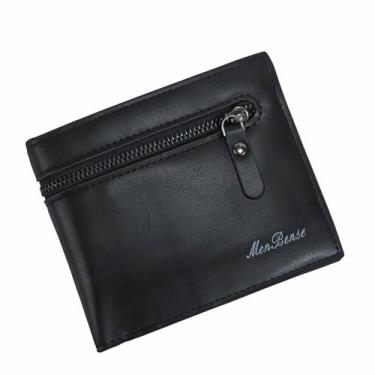 Imagem de Carteira Masculina Lisa com Zíper na Frente - Malissima, Preto