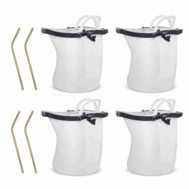 Imagem de Bolsa de bebida com suco reutilizável bolsa de suco de alimento de alimento Silicone de grande capacidade 1.5l Lavagem de louça de freezer para festas de piquenique ao ar livre