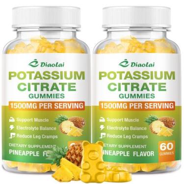 Imagem de Suplemento de potássio DIAOLAI Citrato de potássio 1500 mg, gomas