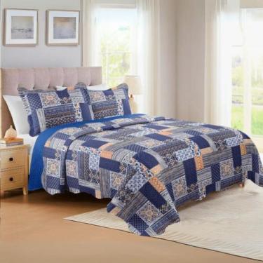 Imagem de Colcha King Ultrasonic Enjoy Toque Macio Mikasa 3Pçs 280x260cm, SALVAD