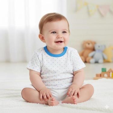 Imagem de Camiseta infantil Bebe Manga Curta Menino Kit 4 peças Estampas Sortida