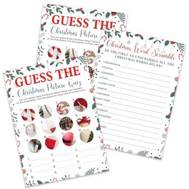 Imagem de Sxurt Jogo de perguntas e adivinhações festivas para família, escritório, sala de aula, 30 cartas de dupla face e 1 carta de resposta-2