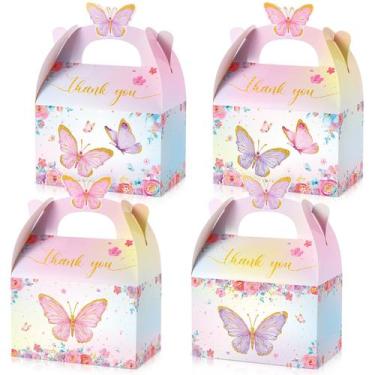 Imagem de Caixas de guloseimas Party Favor Nezyo Butterfly Pink/Purple x24