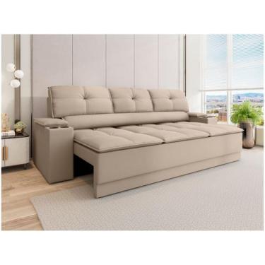 Imagem de Sofá 3 Lugares Retrátil Reclinável Velosuede Up Next Sofás, Bege, 3 lu