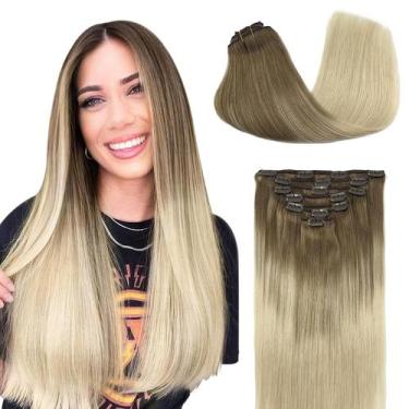 Imagem de Extensões de cabelo GOO GOO Real Human Hair 40 cm 120 g 7 unidades