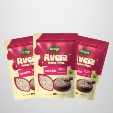 Imagem de Kit 3x Aveia Flocos Finos sem Glúten 200G Grings