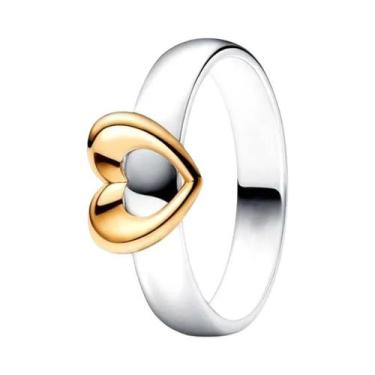 Imagem de Anel Feminino De Coração Chakra Turquesa Preto E Rosa ME Joia Fina Ori