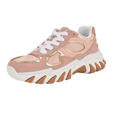 Imagem de Guess Tênis feminino Norina, Logotipo laranja/dourado 800, 40