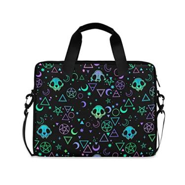Imagem de Bolsa tiracolo Magic Skulls para laptop para mulheres e homens - Bolsa carteiro para laptops de 15, 15,6 e 16 polegadas
