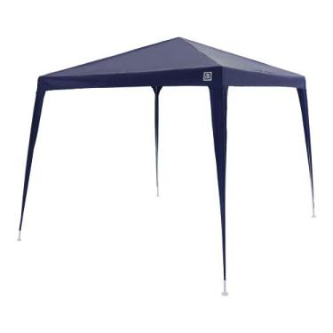 Imagem de Tenda Gazebo Tubular 3m x 3m Polietileno Azul Bel, 3m x 3m