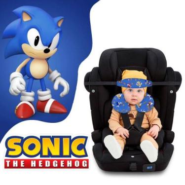 Imagem de Kit Almofada de pescoço + Faixa Apoio Suporte Cabeça de Bebê Cadeirinh