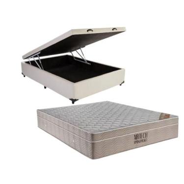 Imagem de Conjunto Baú Casal (Colchão Airtech Springpocket Ortobom + Base Baú Ec
