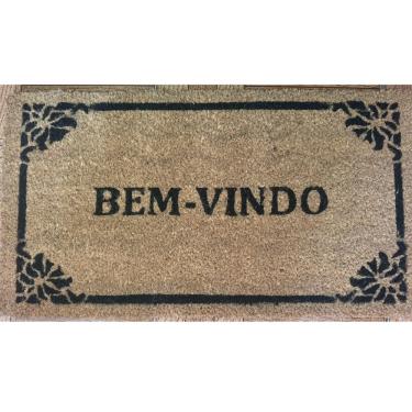 Imagem de Tapete Fibra de Coco 33X60 Cm Estampado Capacho