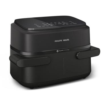 Imagem de Fritadeira Airfryer Philips Walita Série 1000 NA150 7,1L 1850W Cesto Duplo Preta