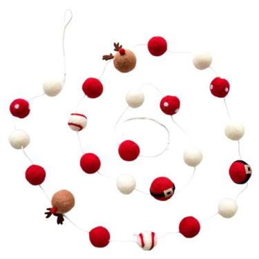 Imagem de oshhni Guirlanda de feltro de Natal, decoração para pendurar em árvore de Natal, decoração para casa, guirlanda para pendurar para fotos, Alce
