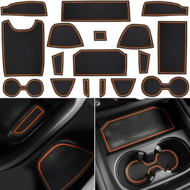 Imagem de LOCOY Forro de console central para acessórios Honda HRV 2023 2024 2025 2026, para suporte de copo HR-V, interior de bolso de porta, tapete de ranhura de porta, acabamento antiderrapante, inserção de