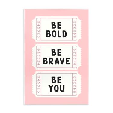 Imagem de Stupell Industries Be You Uplifting Tickets Wall Plaque Art, design por Lettered and Lined, 48 x 33 cm