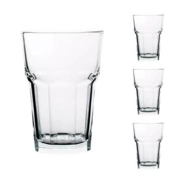 Imagem de Jogo Com 03 Copo De Vidro 350Ml Água Suco Bebidas Em Geral - Ddg
