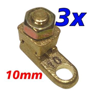 Imagem de Kit 3 Terminal de Pressão Sapata Botinha para Cabo 10mm Reforçado - 3M
