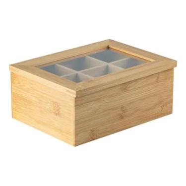 Imagem de Ou Organizador de Chá 6 Divisórias em Bambu Linha Sense