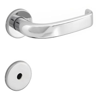 Imagem de Conjunto De Fechadura 236 Em Zamac Para Banheiro St1 40 Roseta 323 De Inox Cromado - 18...