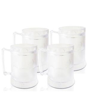 Imagem de Jogo de Caneca Gel Acrilico PS com 4 peças - KrystalON Copos
