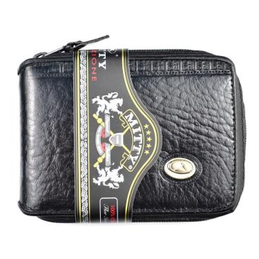 Imagem de Carteira Mitty Em Couro Com Ziper Preta  - M1Z