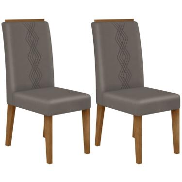 Imagem de Kit 2 Cadeiras De Jantar 27658 Freijo Veludo Lunar DJ Moveis