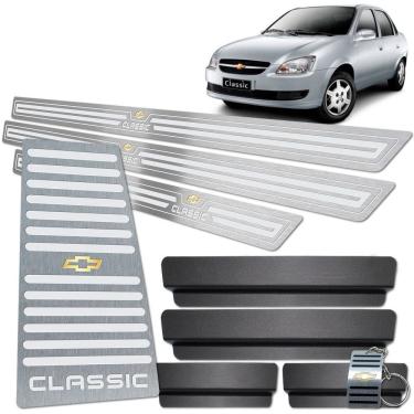 Imagem de Soleira + Descanso De Pé Prata Aço Inox Classic 2005 A 2016