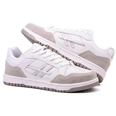 Imagem de Tênis Masculino e Feminino skatista Casual com Detalhes em Camurça Con