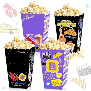 Imagem de JeVenis 12 peças de artigos de festa com tema de amigo, caixas de pipoca, tema de amigo, lembrancinhas, bolsas, decoração de aniversário