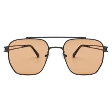 Imagem de Óculos de Sol Aviador Clássico Premium Geométrico Retrô Metal UV400 Unisex Feminino Masculino - Modelo Texas - Cacife Brand (Preto e Rose)