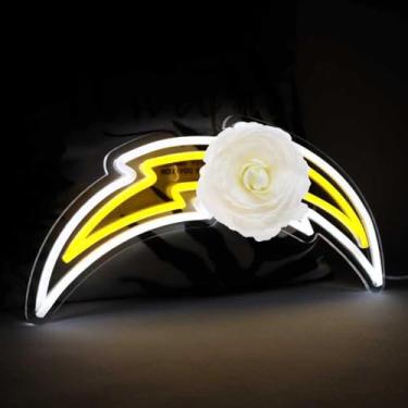 Imagem de Placa neon para parede Los Angeles Football Dimmable Neon Light, para presentes de aniversário, fãs de rúgbi, luz neon para quarto homem, caverna, bar, dormitório, decorações de festa, decoração de