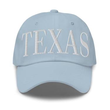 Imagem de Merch Town Texas Hat Boné Texas Dad bordado, Azul claro, tamanho �nico