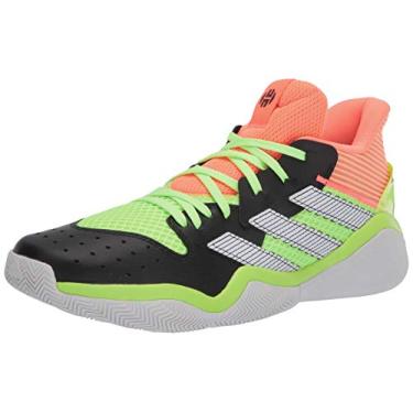 Imagem de Tênis de basquete Adidas Harden Stepback, masculino, Core Black/Signal Coral/Dash Grey, 18