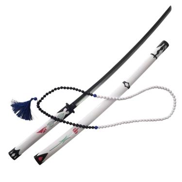 Imagem de Katana Zsj-6 Branca De Aço Para Cosplay Dos 5 Lâminas Supremas Com Suporte E Japamala