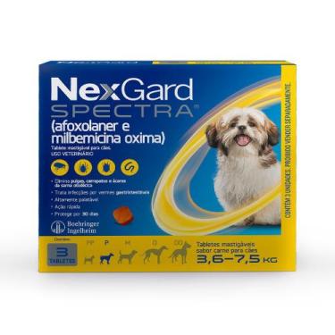 Imagem de Antipulgas e Carrapatos Spectra para Cães de 3,6 a 7,5kg NexGard - Nex
