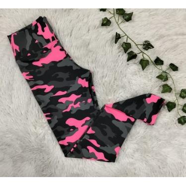 Imagem de Calça Legging De Boa Qualidade Camuflada Fitness - bella fitness, Pink