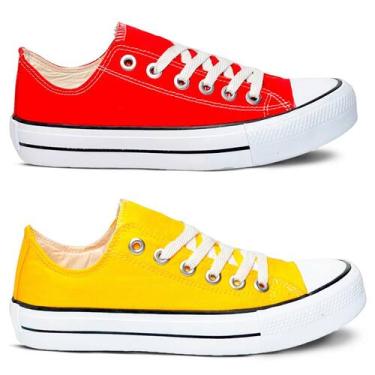 Imagem de Kit 2 Pares Tenis Feminino Star Casual All Tradicional Confortavel - O