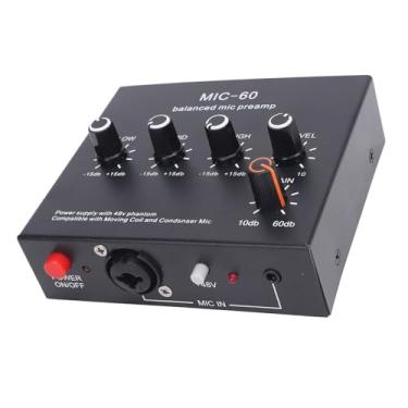Imagem de XUXHOU Pré-Amplificador de Microfone, Condensador Equilibrado do Amplificador de Microfone 48v Potência Xlr Saída Dinâmica e Condensador para Estúdio de Gravação Streaming Ao