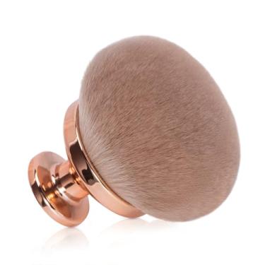 Imagem de Pincel de maquiagem corporal extra grande Blend & Blur para autobronzeador, maquiagem de pernas e bronzeador, pincel Kabuki de cabeça redonda de 90 mm de largura para aplicação com bolsa de cordão