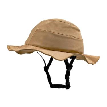 Imagem de harayaa Chapéu de capacete de bicicleta em forma de chapéu adulto de pesca para mulheres unissex viagem feminina, Yellow L