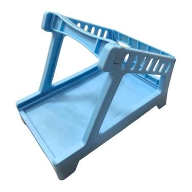 Imagem de KiBcsLic Suprimentos para porta-etiquetas térmicas para rolos e etiquetas sanfonadas Acessório versátil para cesta de etiquetas para entrega em domicílio, Azul