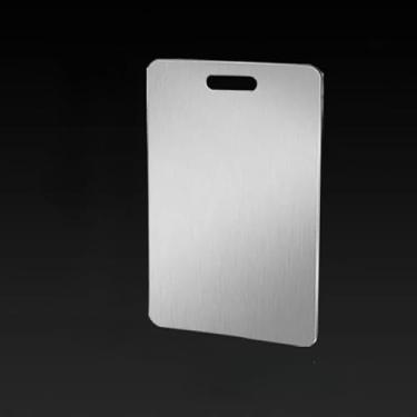 Imagem de Tábua de Corte Inox 304 Antibacteriana e Antimofo - Aço Inoxidável para Carnes e Pães, Superfície Lisa e Fácil de Limpar, 29cm e 34cm(Grande)