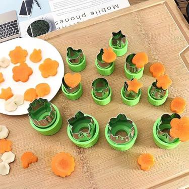 Imagem de 12 peças de cortador de sanduíche e selador, conjunto de mini cortadores de biscoitos, aço inoxidável, cortadores de frutas e vegetais para pastelaria, sanduíche, fondant, queijo, panificação e