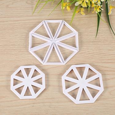 Imagem de Cortadores de biscoito com bandeira, conjunto de 3 peças de molde de plástico antiaderente para pasta de goma de fondant, ferramentas de decoração de bolo de argila com 3 tamanhos de suprimentos de