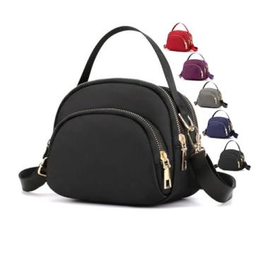 Imagem de Bolsas transversais pequenas para mulheres, bolsas de mão com alça ajustável para mulheres, bolsa de ombro feminina, Preto