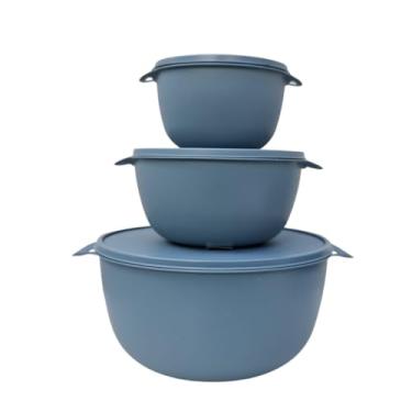 Imagem de Potes Hermeticos,Para Mantimentoskit 10 Potes Bowl + Jarra 1.800(3 Potes Cinza Azulado)