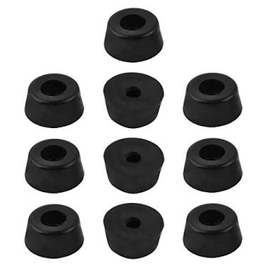 Imagem de 10 peças de borracha com pés redondos para-choques móveis mesa impressora tábua de cortar alto-falante protetor de chão almofadas de perna de gabinete, D17x15xH8mm