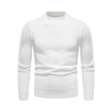 Imagem de Pulôver Masculino de Veludo para Inverno - Suéter Quente de Malha Slim